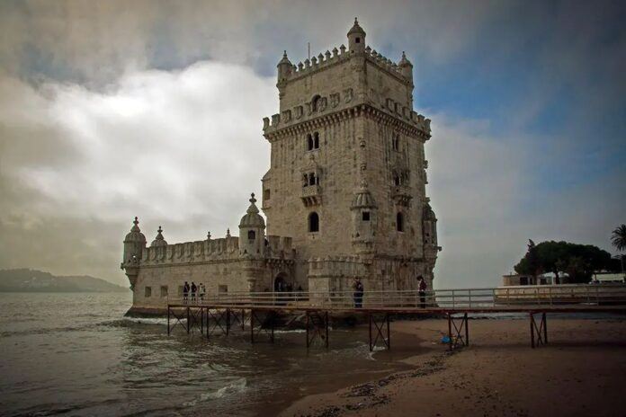 A view of Belem Tower in Lisbon