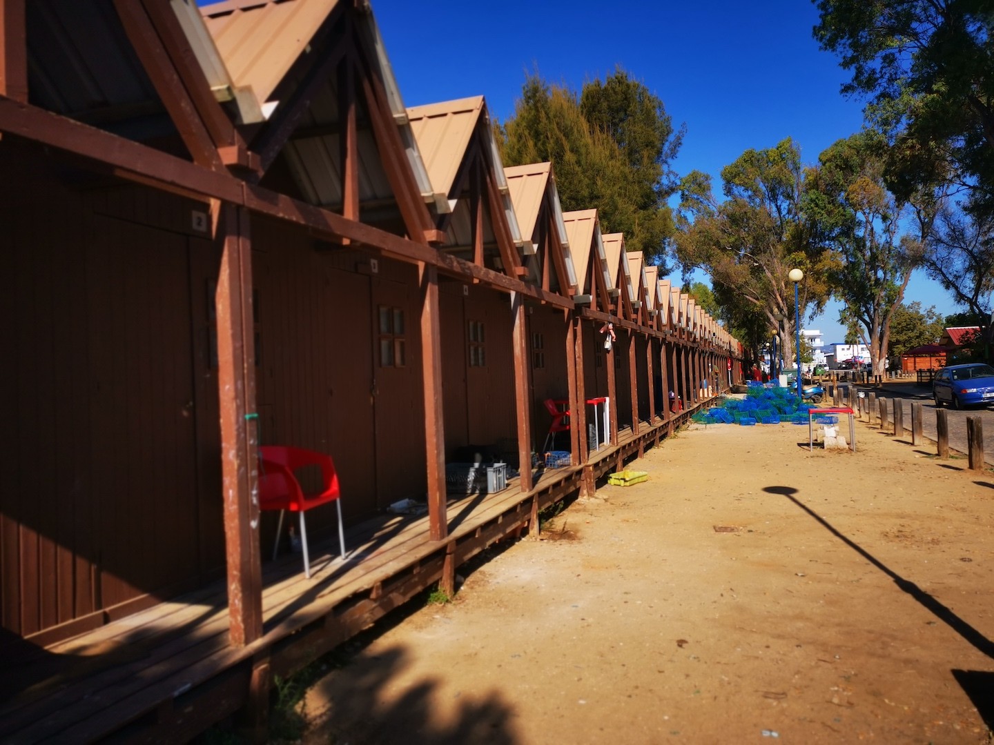 Fishermans huts in Fuseta