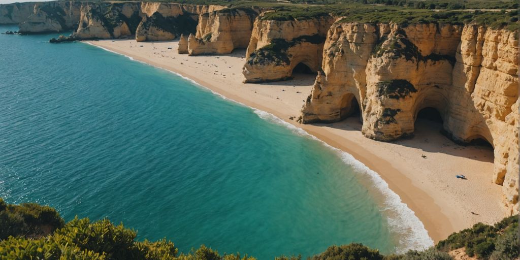 Algarve's golden beaches and blue waters under the sun