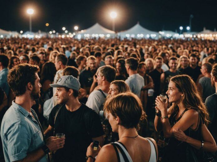 Festival F in Faro with crowd and stage