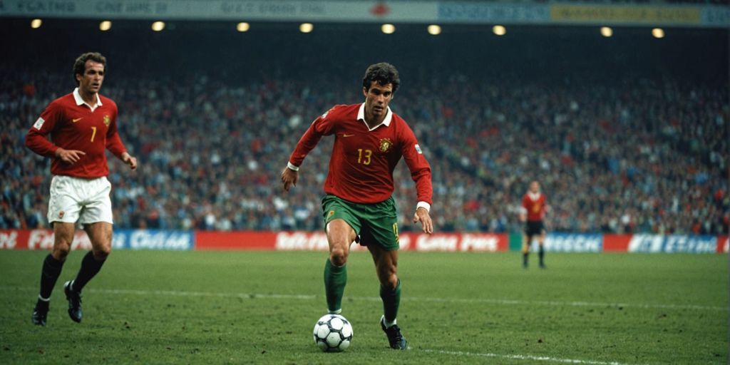 Portugal's greatest footballers in action on the field