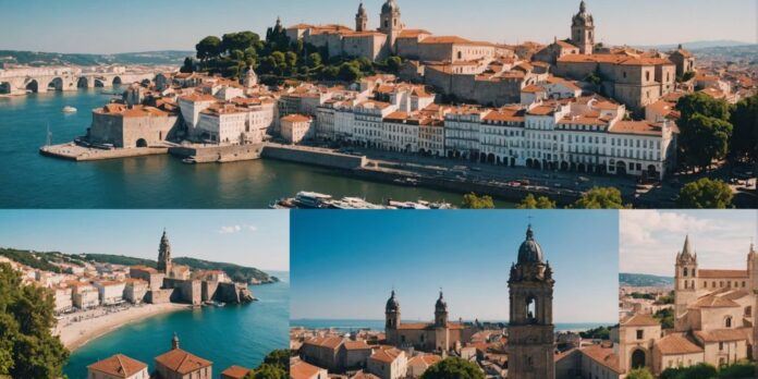 Landmarks and culture of Portugal, Spain, and France.