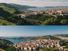 Beautiful views of Portugal, Spain, and France together.