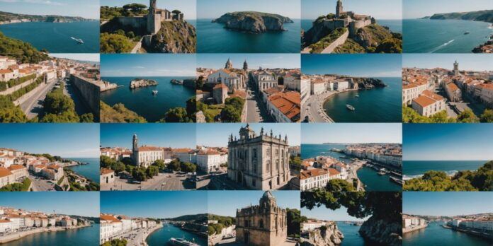 Collage of Portugal's top destinations for solo travelers.