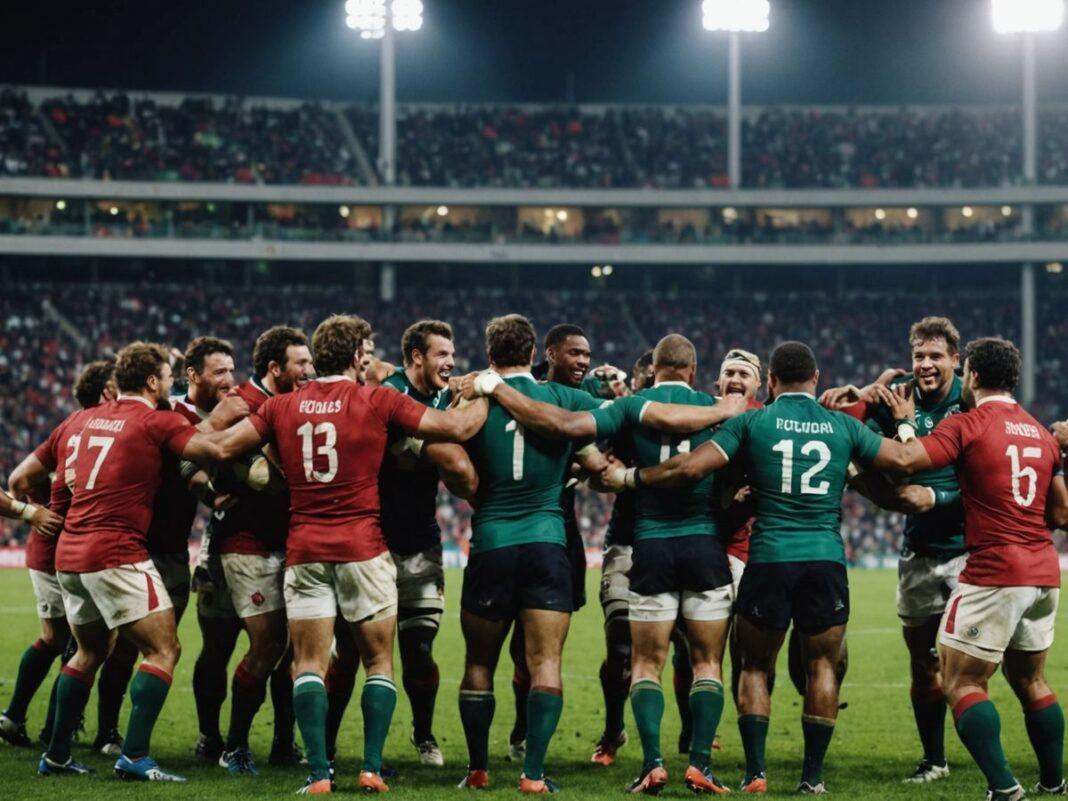 Portugal rugby team celebrates win over Namibia in debut match