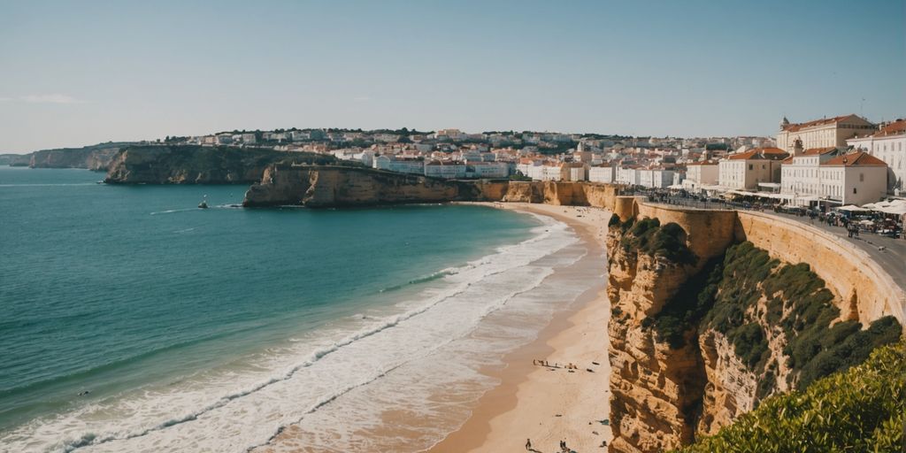 Algarve beaches and Lisbon cityscape comparison