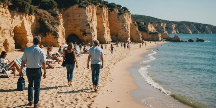 Expats enjoying sunny Algarve beach life.