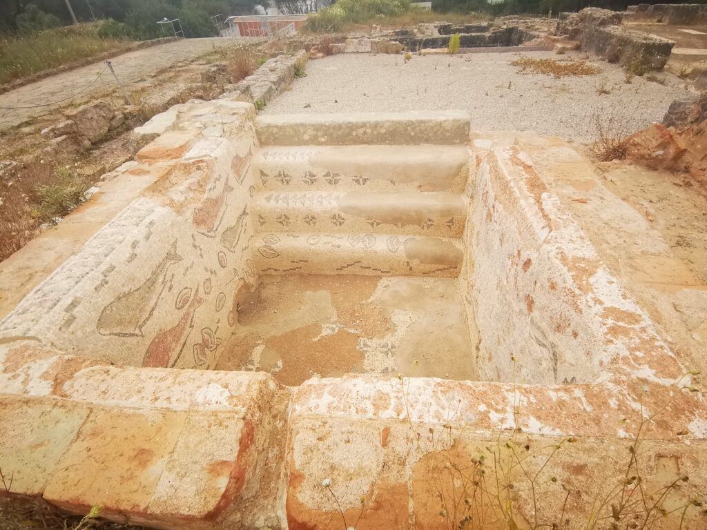 A bathing pool at the Roman site of Milreu in Portugal..