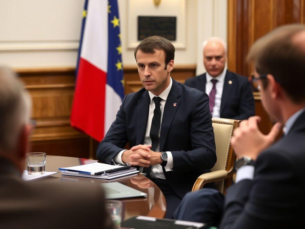 Macron in meeting with political leaders