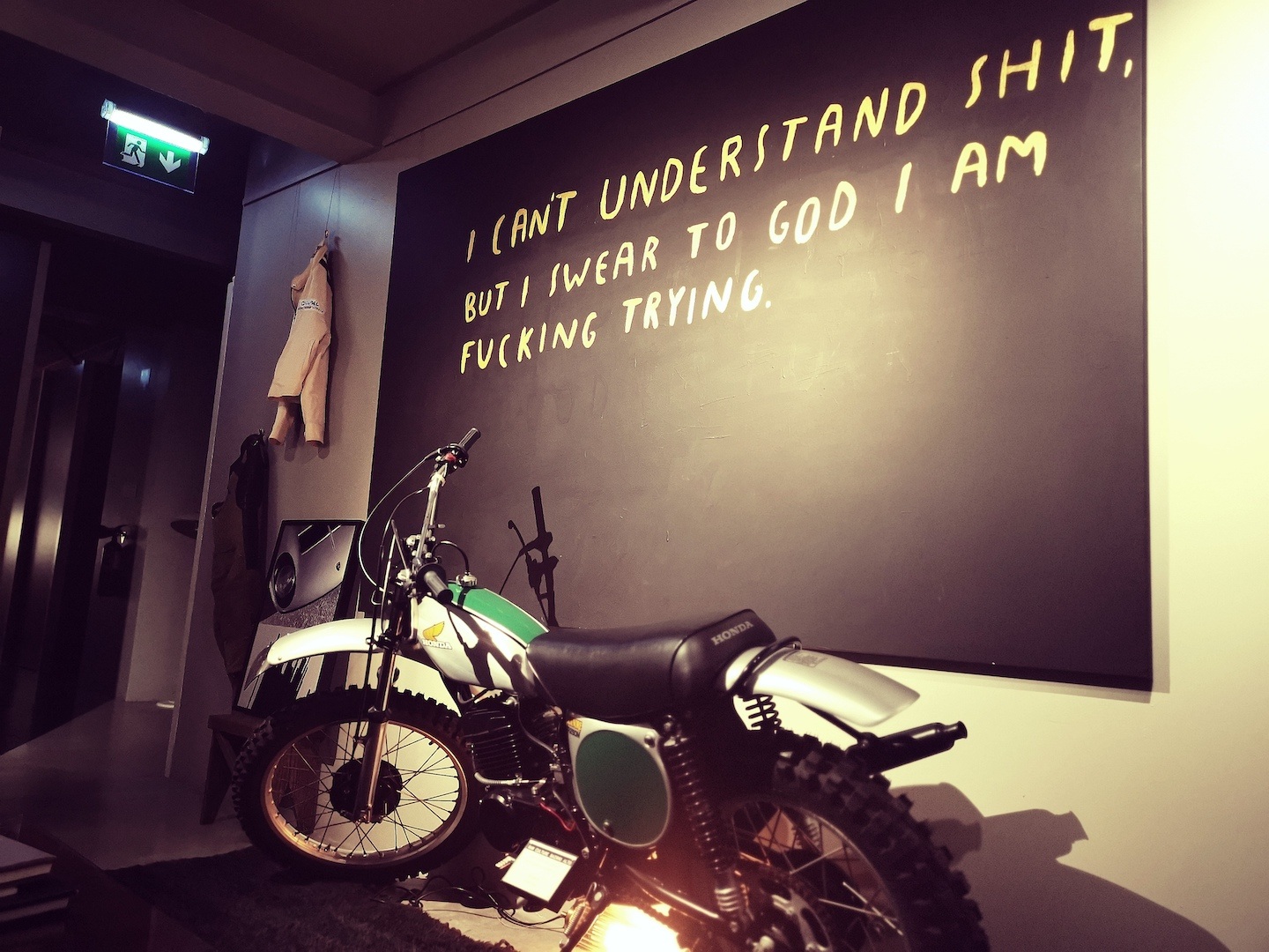 Motorcycle in reception at the Raw Culture Arts & Lofts in Bairro Alto