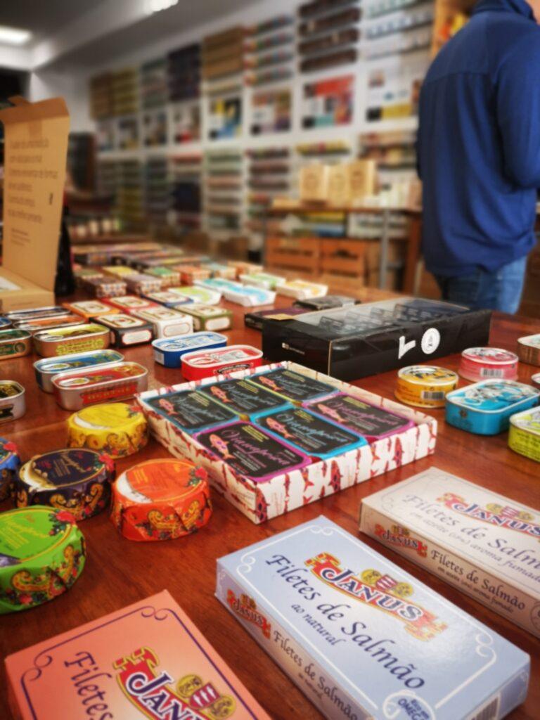 Canned fish on display at a speciality store in Lisbon, Portugal.