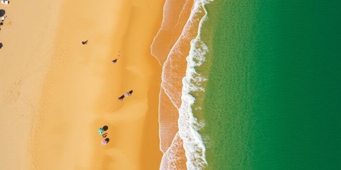 Comporta beach with golden sands and clear waters