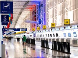 Airport check-in gates