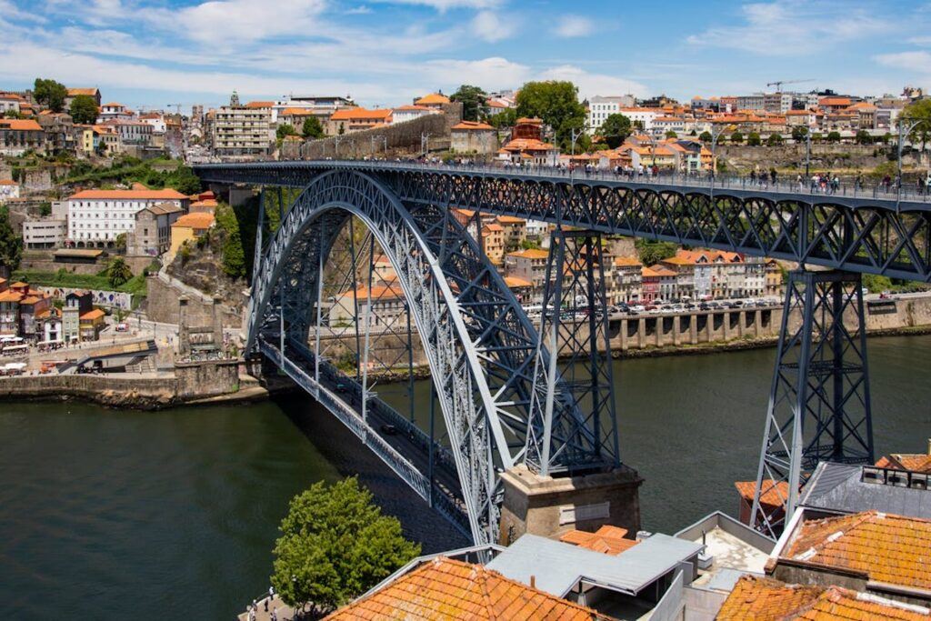 View of a bridge in Porto, Portugal