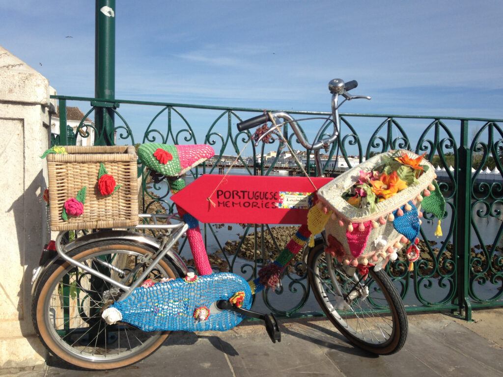 A bicycle on a bridge in Tavira