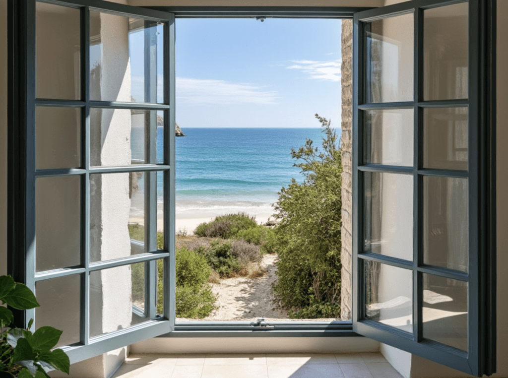 View from a Portuguese beach front villa