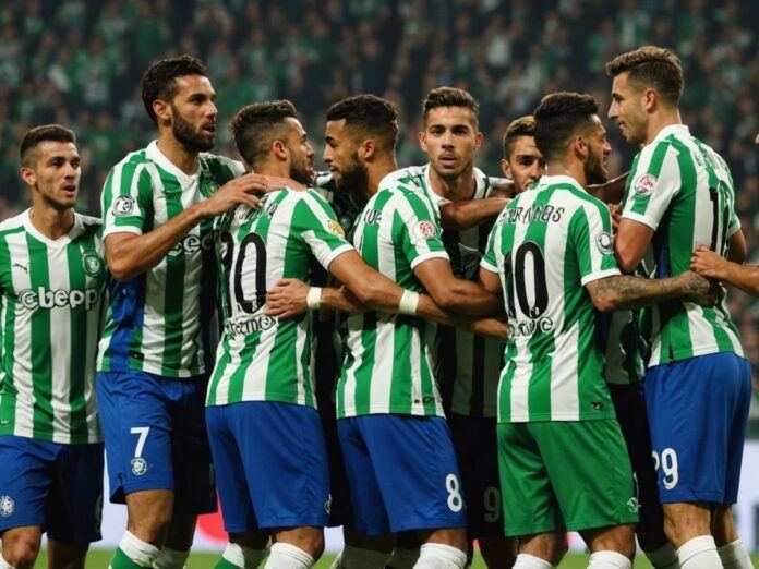 Sporting CP players celebrate goal against FC Porto.