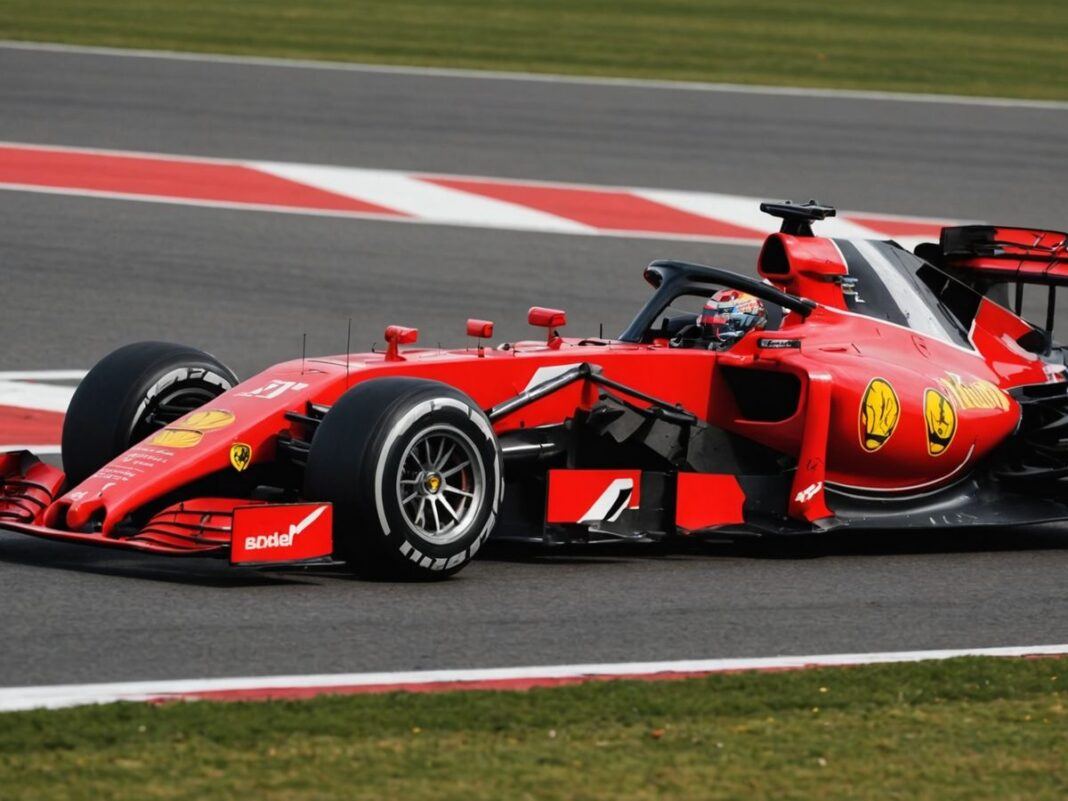 Ferrari F1 car with UniCredit logo