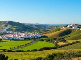 Scenic landscape of Ferreira do Alentejo, Portugal.