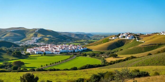 Scenic landscape of Ferreira do Alentejo, Portugal.