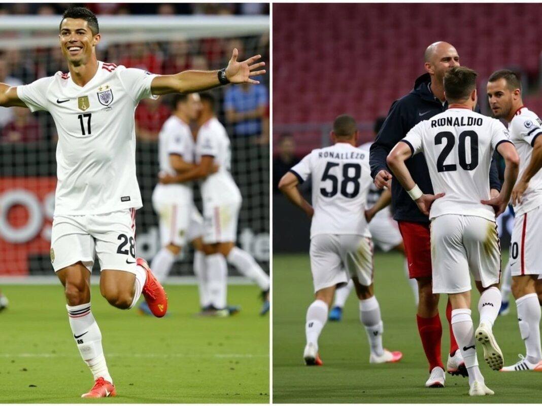 Ronaldo, Carsley, and Georgia's team in action