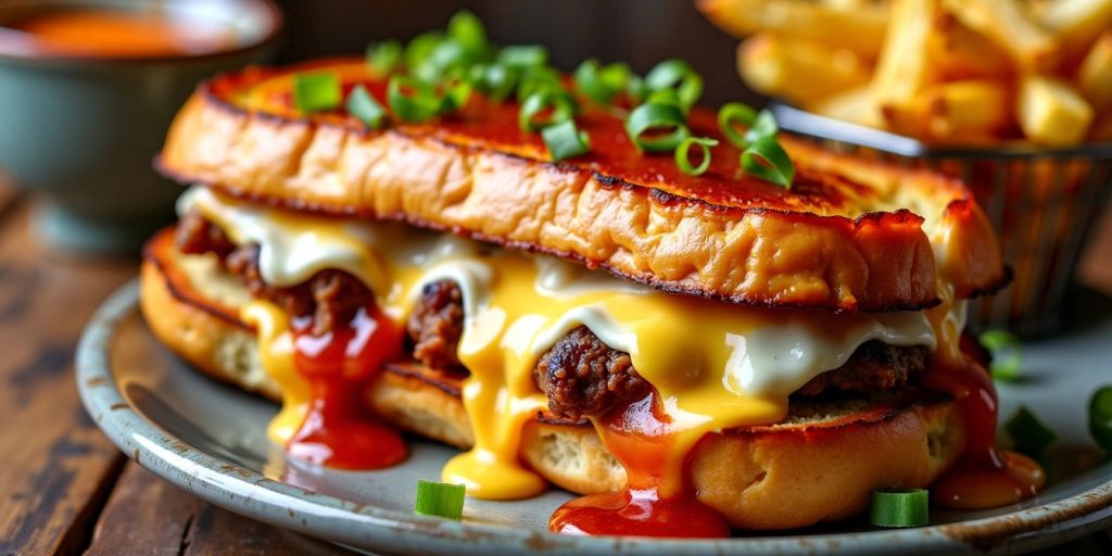 Francesinha sandwich with fries