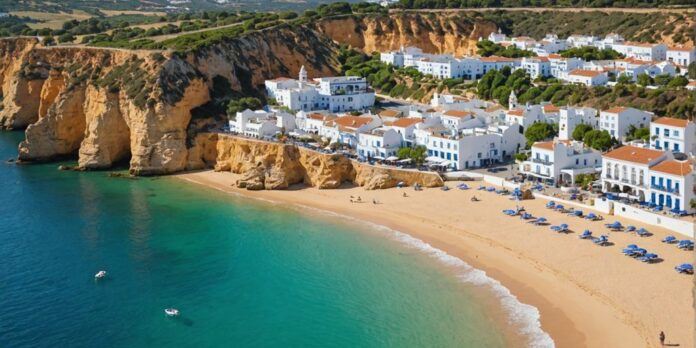 Algarve beach with clear blue waters