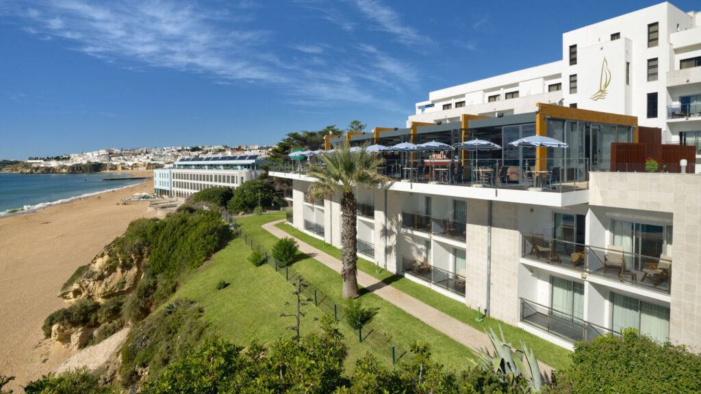 Hotel Alísios balcony looking on to the beach