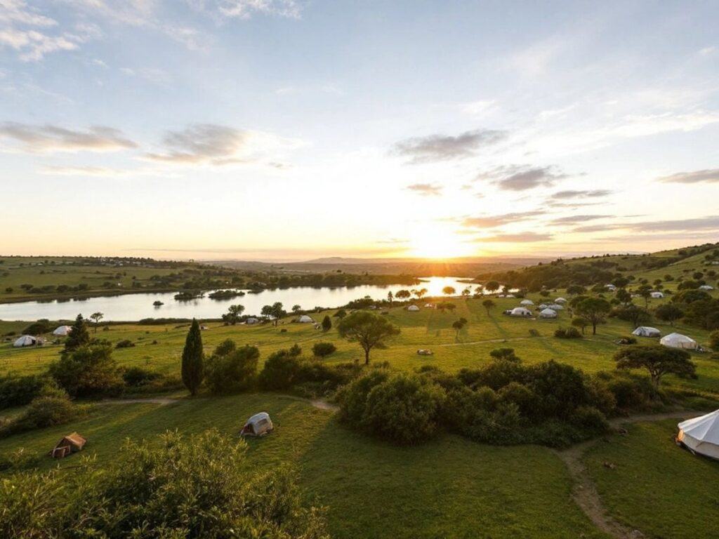 Scenic view of HolaCamp camping park in Algarve.