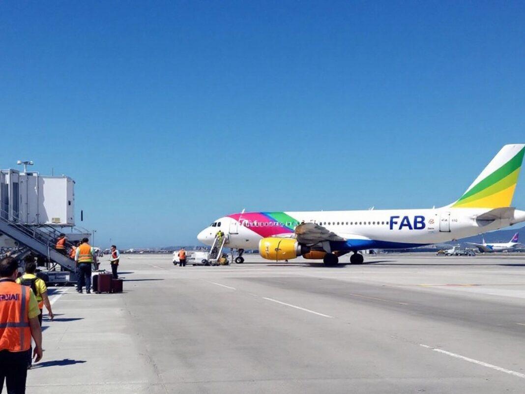 FAB flight departing Lisbon for repatriation of Brazilians.