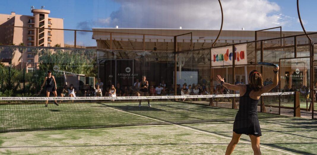 Players competing in a Padel match.