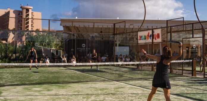 Players competing in a Padel match.