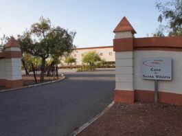 The entrance gates to Casa Santa Vitoria in the Alentejo, Portugal.