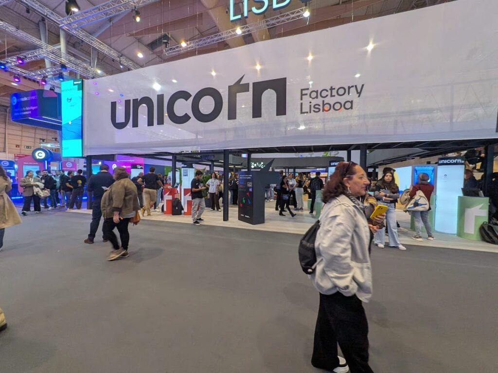 The Unicorn Factory Lisbon stand at the Web Summit 2024 at the MEO arena in Lisbon.