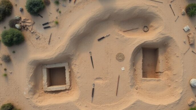 Three Roman tombs discovered in Faro, Portugal.