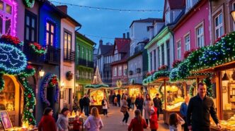 Christmas decorations and festivities in Portugal.