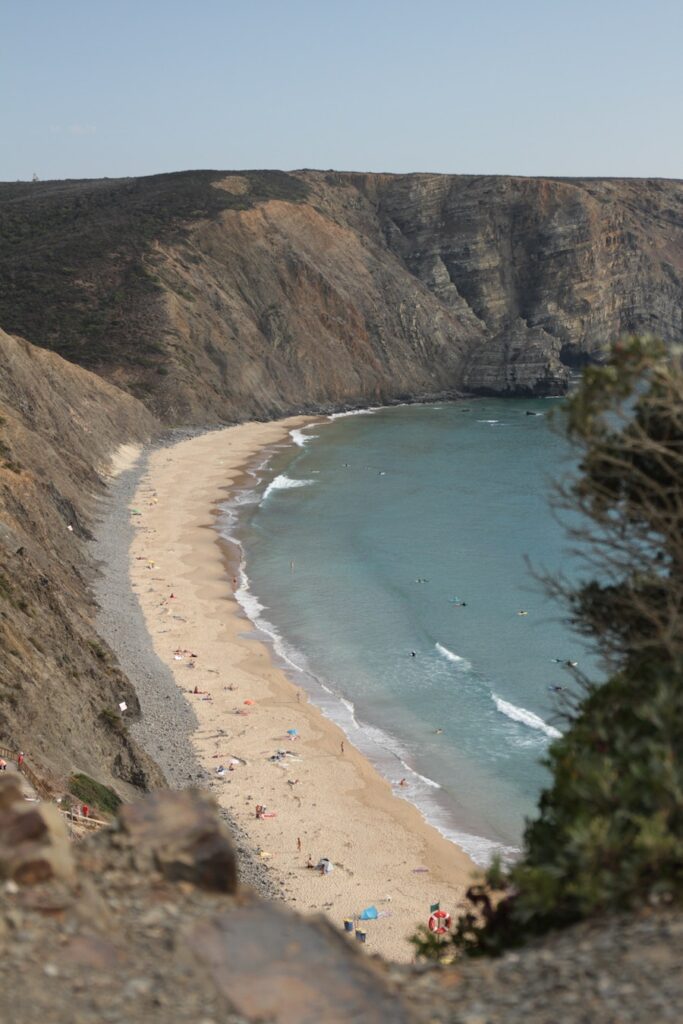 Aljezur Beach in Portugal seen from a high angle