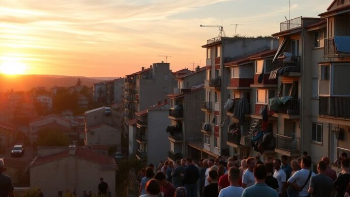 Overcrowded apartments in Portugal amidst a housing crisis.