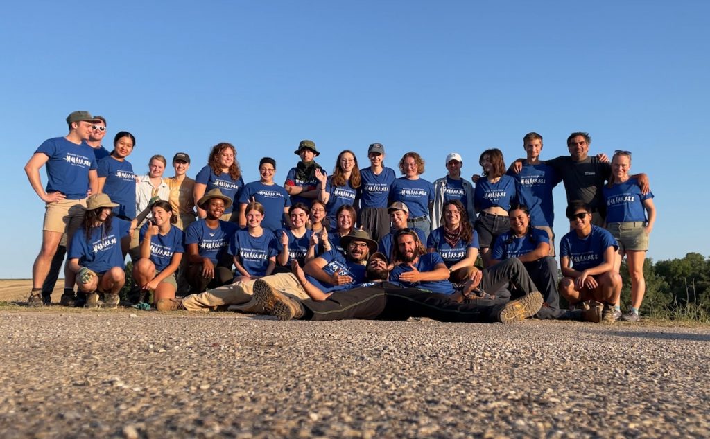 Team members on a dig at the Santa Susana archaeological site.