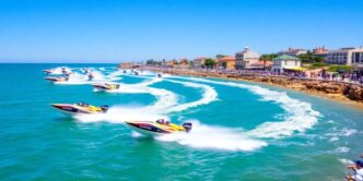 Racing boats in Portimão during the TRITON World Series.