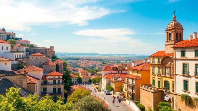 Scenic view of Portugal's architecture and landscape.