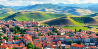 Scenic view of Portugal's cities and countryside.