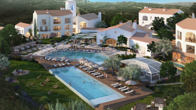 The Viceroy at Ombria Algarve resort seen from the air