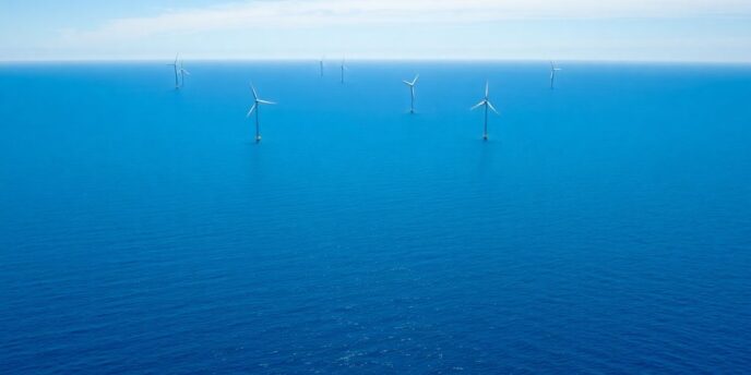 Offshore wind turbines near Portugal's coastline and fishing waters.