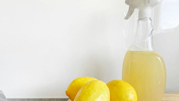 yellow lemon fruit beside clear glass bottle